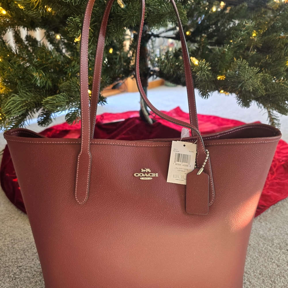 Coach Women's Brown Leather Tote Bag